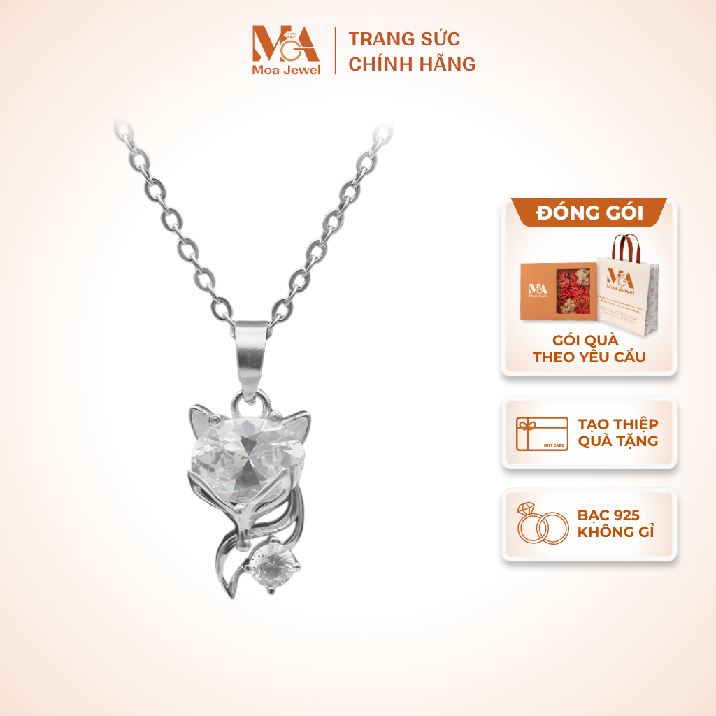 Mặt Dây Chuyền Hồ Ly Hợp Mệnh Bạc 925 Không Gỉ - Moa Jewel MM0002