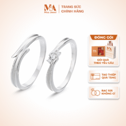 Nhẫn Đôi Free Size Biểu Tượng Số 8 Vô Cực Ý Nghĩa Bạc 925 - Moa Jewel