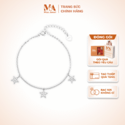 Lắc Chân 3 Ngôi Sao Bạc 925 Không Gỉ - Moa Jewel MLC0001