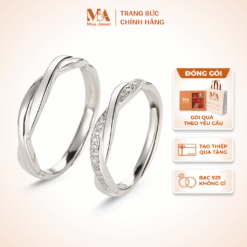 Nhẫn Đôi Free Size Biểu Tượng Số 8 Vô Cực Ý Nghĩa Bạc 925 - Moa Jewel