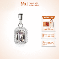 Mặt Dây Chuyền Vuông Đá Chủ Bạc 925 Không Gỉ - Moa Jewel MM0005