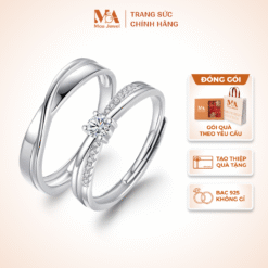 Nhẫn Đôi Free Size Biểu Tượng Vô Cực Ý Nghĩa Bạc 925 - Moa Jewel