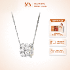 Mặt Dây Chuyền Hình Trụ Gắn Đá Bạc 925 Không Gỉ - Moa Jewel MM0001