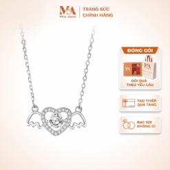 Dây chuyền Bạc Đôi Cánh Thiên Thần Bạc 925 Không Gỉ - Moa Jewel MD0002