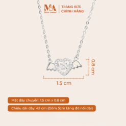 Alternative view of Dây chuyền Bạc Đôi Cánh Thiên Thần Bạc 925 Không Gỉ - Moa Jewel MD0002