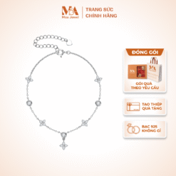 Lắc Tay Vòng Tay Hoa 4 Cánh Bạc 925 Không Gỉ - Moa Jewel ML0002