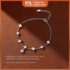 Alternative view of Lắc Tay Vòng Tay Hoa 4 Cánh Bạc 925 Không Gỉ - Moa Jewel ML0002